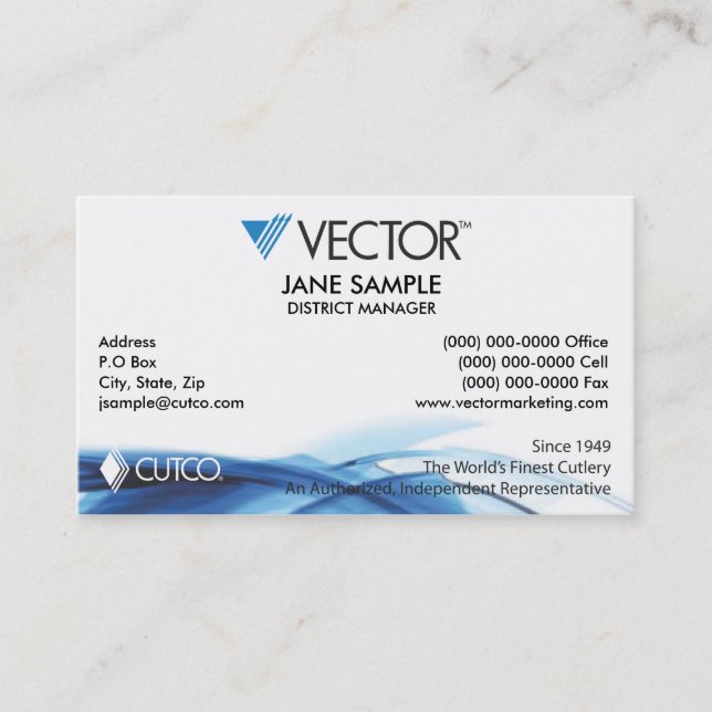 Representative & Manager Business Cards (Front)