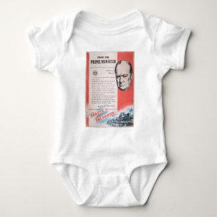 Reprint of British wartime poster. Baby Bodysuit