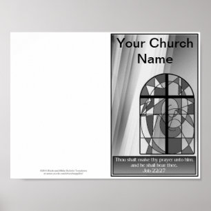 Reprintable Church Bulletin Master Template Poster