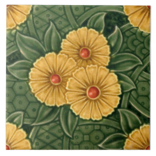 Repro Aesthetic Sherwin & Cotton Molded Majolica Tile