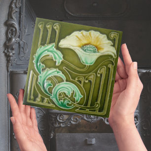 Repro Art Nouveau Floral Tile