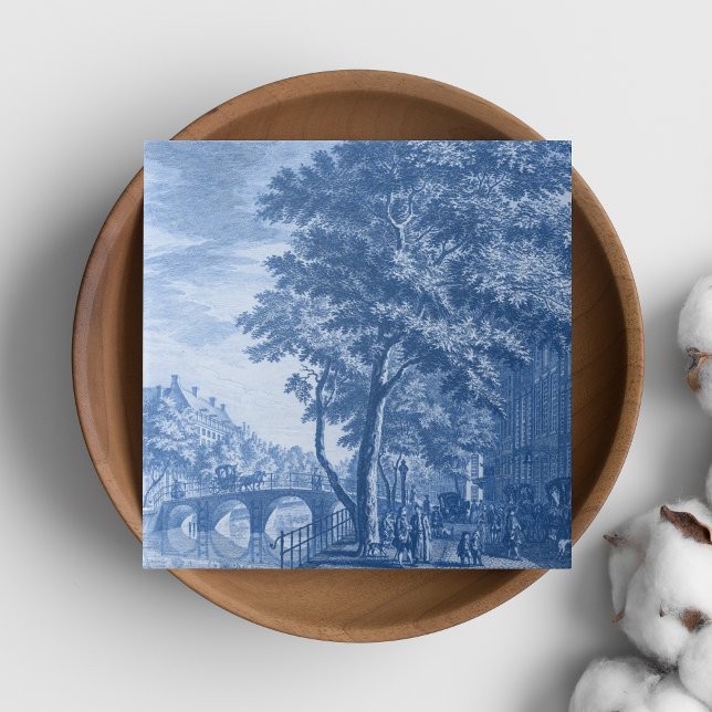 Repro Delft Amsterdam Street Scene Tile (Repro Delft Amsterdam Street Scene Tile)