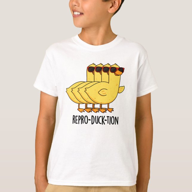 Repro-duck-tion Funny Animal Duck Pun  T-Shirt (Front)