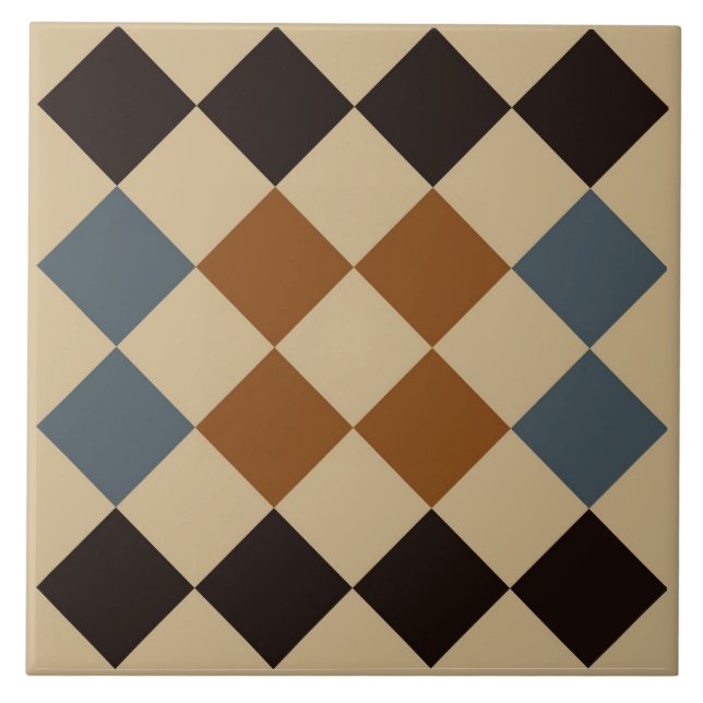 Repro Geometric Azulejos Mosaic Zellige Tile (Front)