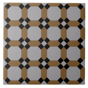 Repro Géométrique Azulejos Mosaïque Gris Carreaux 