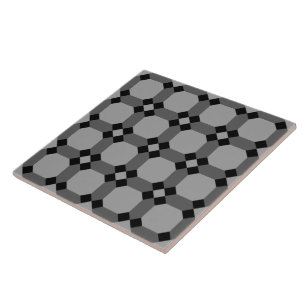 Repro Géométrique Azulejos Mosaïque Gris Carreaux