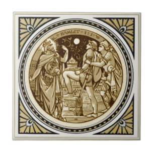 Repro Minton Shakespeare Series Hamlet Tile