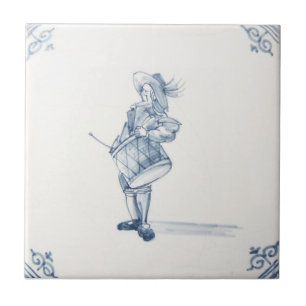 Repro Portugais Drummer Bleu Azulejos Carreaux