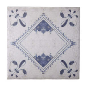 Repro Portuguese Floral Blue Azulejos Tile