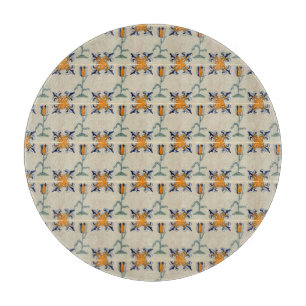 Repro Traditional Yellow Tulip Delft Tile Cutting Board