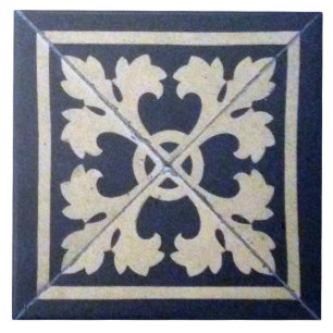 Repro Victorian Tile Blue and White Delft Tile