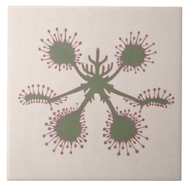 Repro Vintage Floral Print  Tile (Front)