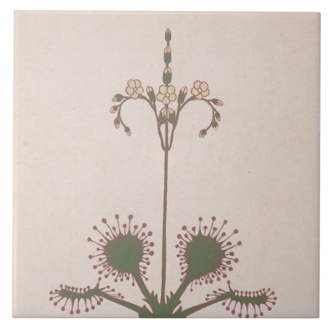 Repro Vintage Floral Print  Tile (Front)