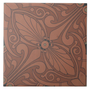 Repro Vintage Geometric Ancient Greek Terracotta Tile