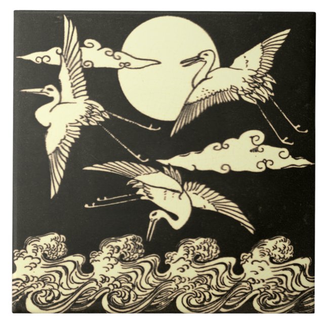 Repro Vintage Minton Noir et Blanc Anglais Carreau (Devant)