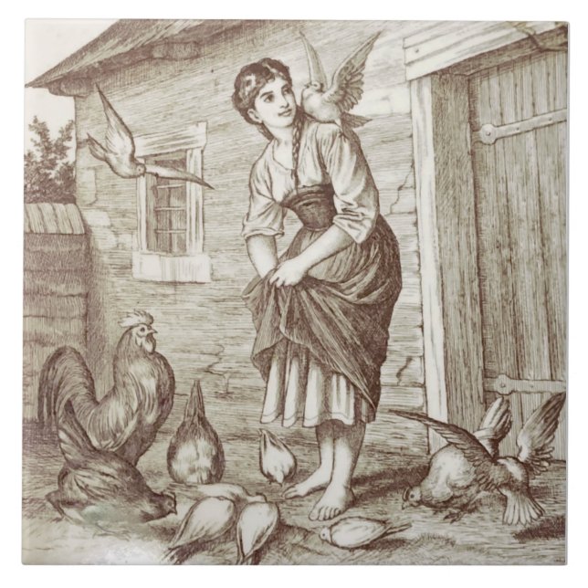 Repro Wm WIse Minton Country Life Sepia Tile (Front)