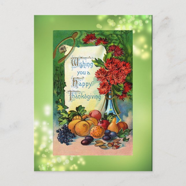 Reproduction de carte postale Bon thanksgiving ant (Devant)
