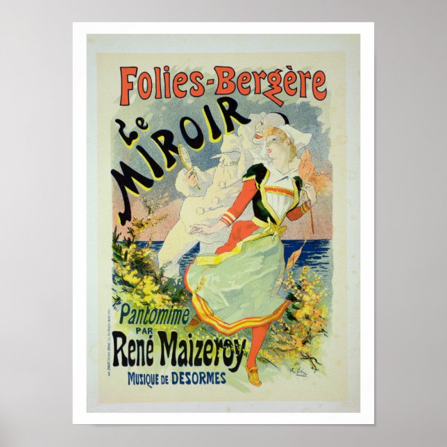 Reproduction d'une affiche publicitaire "Le miroir (Devant)