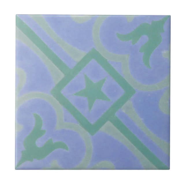 Reproduction Encaustic Cement Tile on Ceramic (Front)