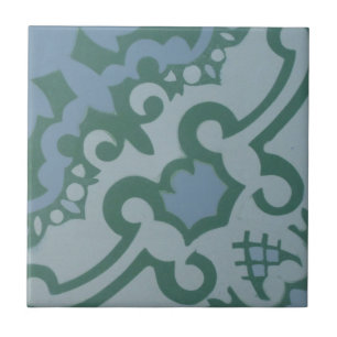 Reproduction Encaustic Cement Tile on Ceramic