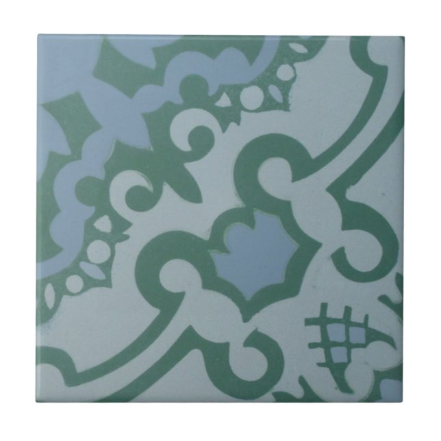 Reproduction Encaustic Cement Tile on Ceramic (Front)