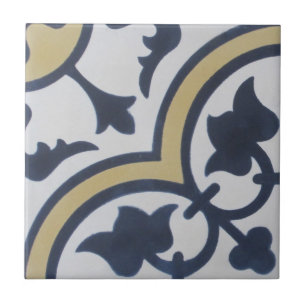 Reproduction Encaustic Cement Tile on Ceramic