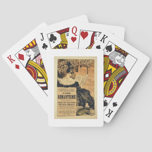 Reproduction of a poster advertising a book entitl playing cards (Back)