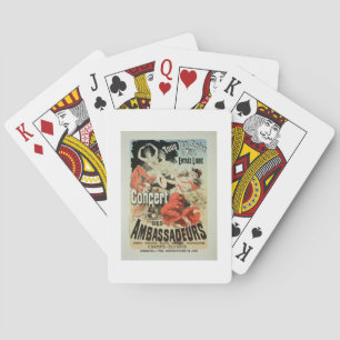Reproduction of a poster advertising an 'Ambassado Playing Cards