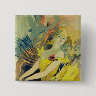 Reproduction of a poster advertising 'Back-Stage a 2 Inch Square Button