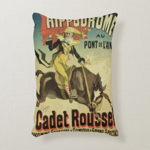 Reproduction of a poster advertising 'Cadet Rousse Accent Pillow