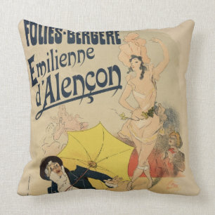Reproduction of a poster advertising 'Emile d'Alen Throw Pillow