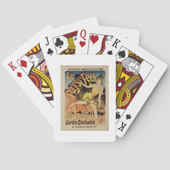 Reproduction of a poster advertising 'Fairyland, T Playing Cards (Back)