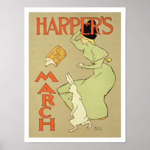 Reproduction of a poster advertising 'Harper's Mag