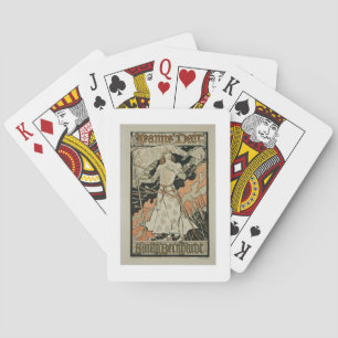 Reproduction of a poster advertising 'Joan of Arc' Playing Cards