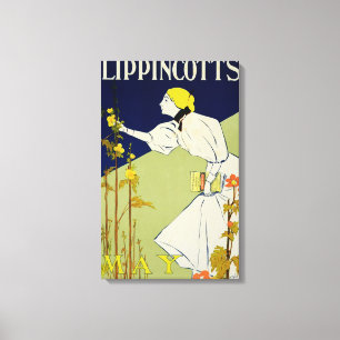 Reproduction of a poster advertising 'Lippincott's Canvas Print