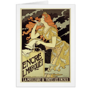 Reproduction of a poster advertising 'Marquet Ink'