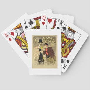 Reproduction of a poster advertising 'Mothu and Do Playing Cards