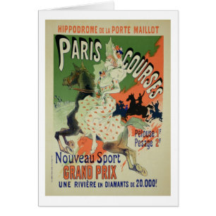 Reproduction of a poster advertising 'Paris Course