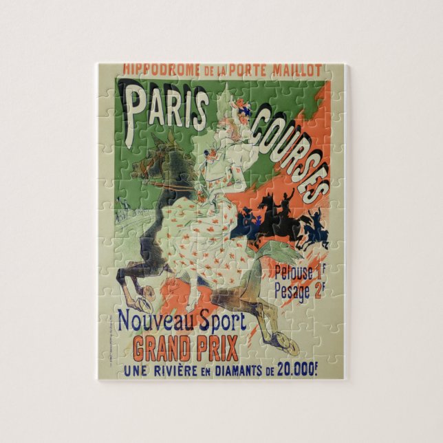 Reproduction of a poster advertising 'Paris Course Jigsaw Puzzle (Vertical)