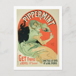Reproduction of a poster advertising 'Pippermint', Postcard