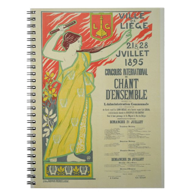 Reproduction of a poster advertising the 'Concours Notebook (Front)