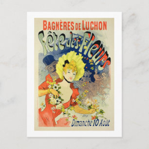Reproduction of a Poster Advertising the Flower Fe Postcard