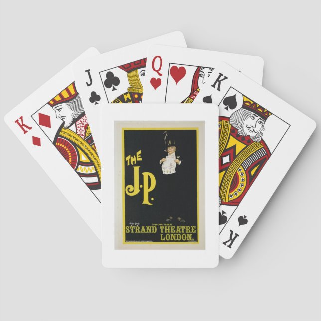 Reproduction of a poster advertising 'The J.P.' at Playing Cards (Back)
