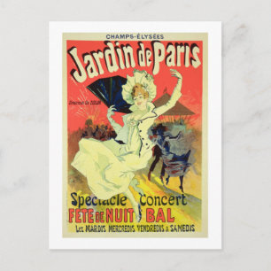 Reproduction of a Poster Advertising the 'Jardin d Postcard