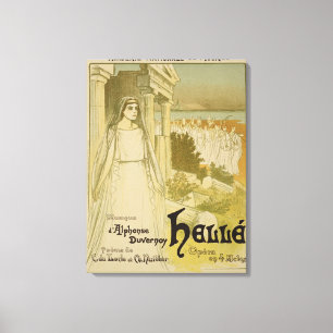 Reproduction of a poster advertising the opera 'He Canvas Print
