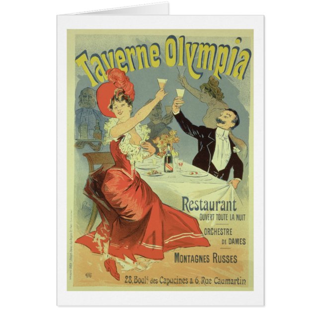 Reproduction of a poster advertising the 'Taverne (Front)