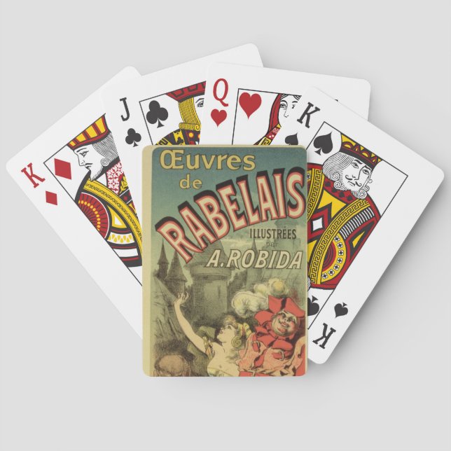 Reproduction of a poster advertising 'The Works of Playing Cards (Back)