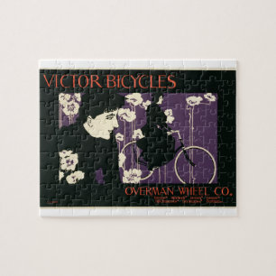 Reproduction of a poster advertising 'Victor Bicyc Jigsaw Puzzle