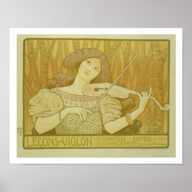 Reproduction of a poster advertising 'Violin Lesso (Front)