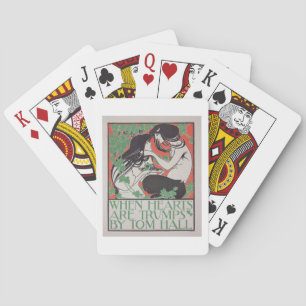 Reproduction of a poster advertising 'When Hearts Playing Cards